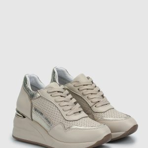 کتونی اورجینال برند Provoq مدل Bej Deri Kadın Sneaker کد 861457789