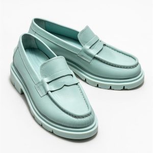 کالج اورجینال برند Elle مدل Mavi Deri Kadın Loafer کد 680877646