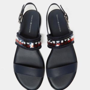 صندل اورجینال برند Tommy hilfiger مدل Payetli Düz Kadın Sandalet کد 296884097